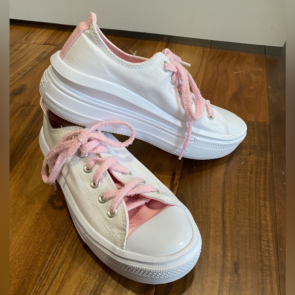 💗 🇰🇷 pink & white Converse All Star Move CX Platforms, from South Korea, 8.5 - Picture 9 of 11